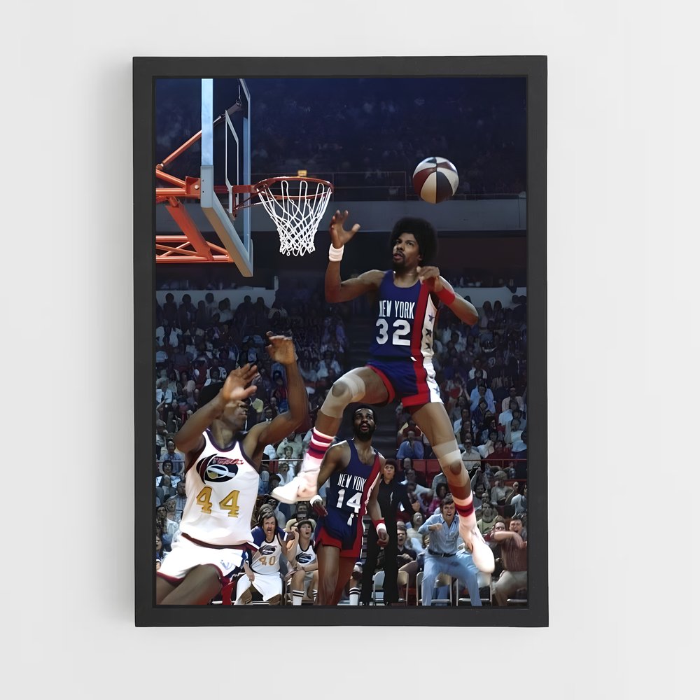 Poster Julius erving panier – affiche Basketball (vue 2)